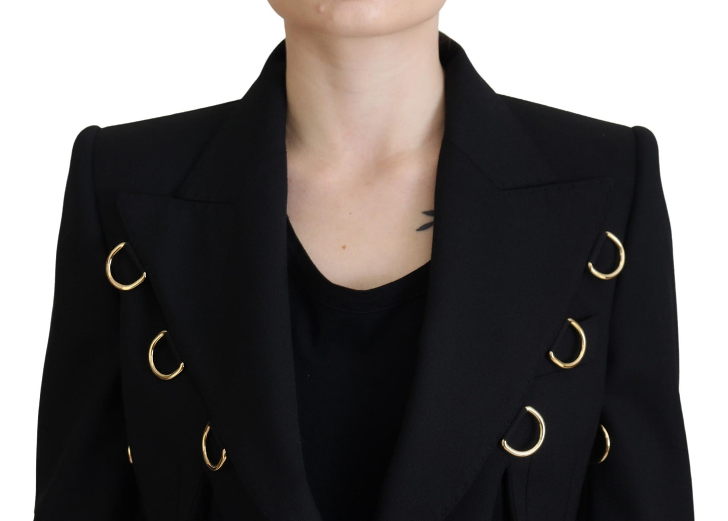 Dolce & Gabbana Black Long Sleeves Single Breasted Jacket