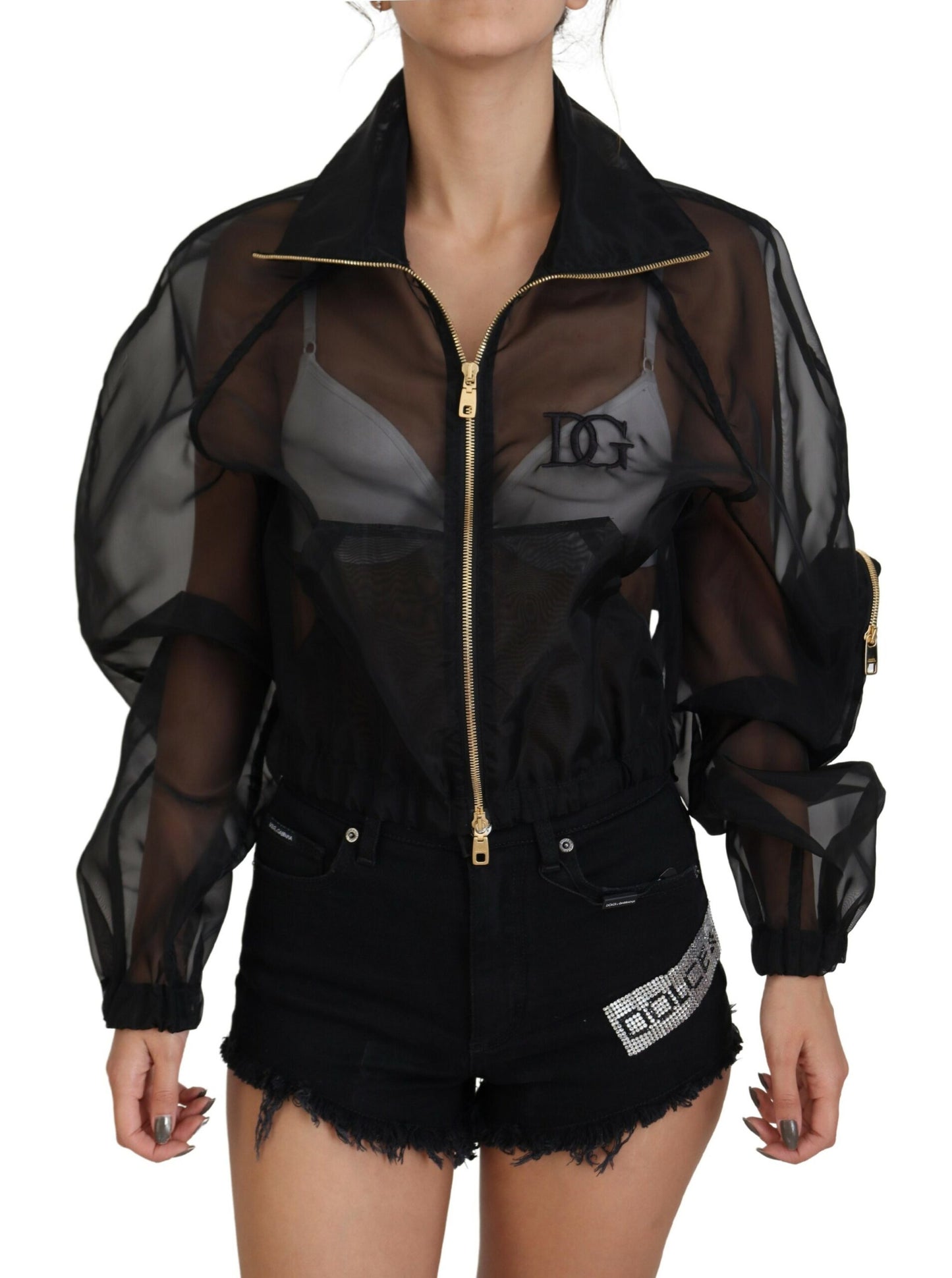 Dolce & Gabbana Elegant Black Bomber Jacket with High Craftsmanship