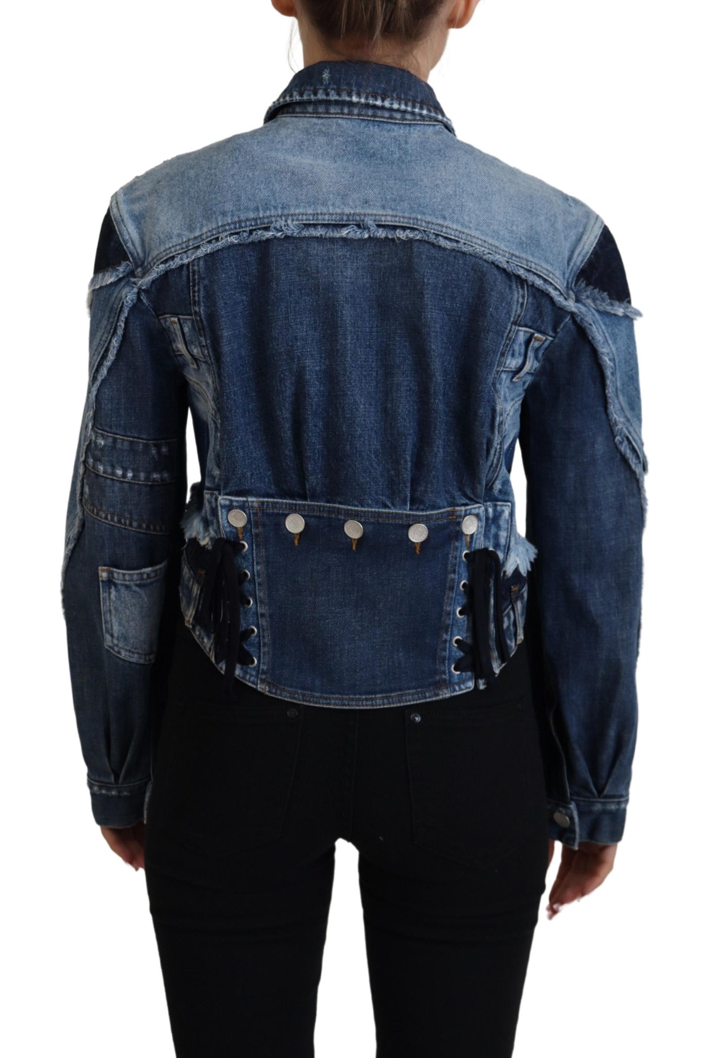 Dolce & Gabbana Chic Blue Wash Short Blouson Jacket