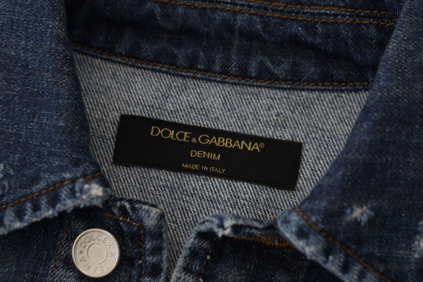 Dolce & Gabbana Chic Blue Wash Short Blouson Jacket