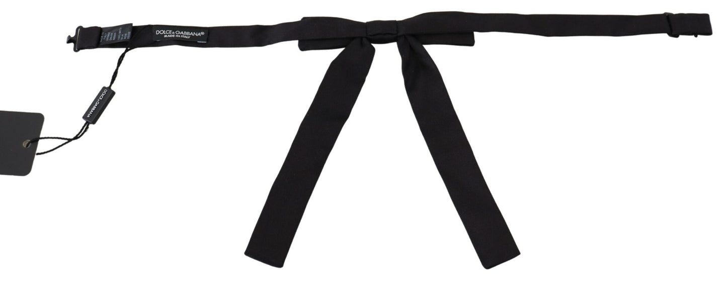 Dolce & Gabbana Elegant Black Silk Bow Tie