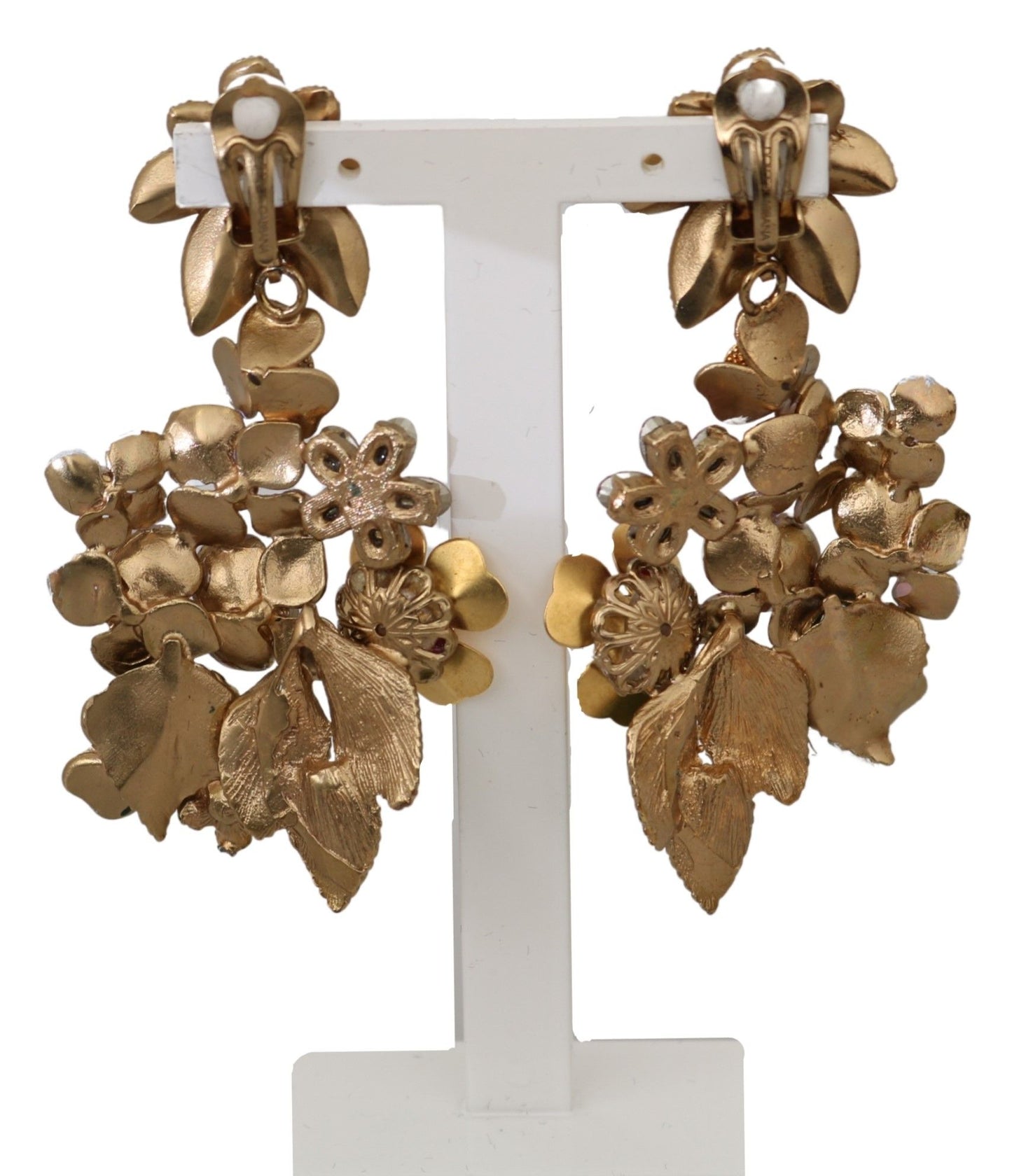 Dolce & Gabbana Elegant Fiori Bouquet Clip-On Earrings