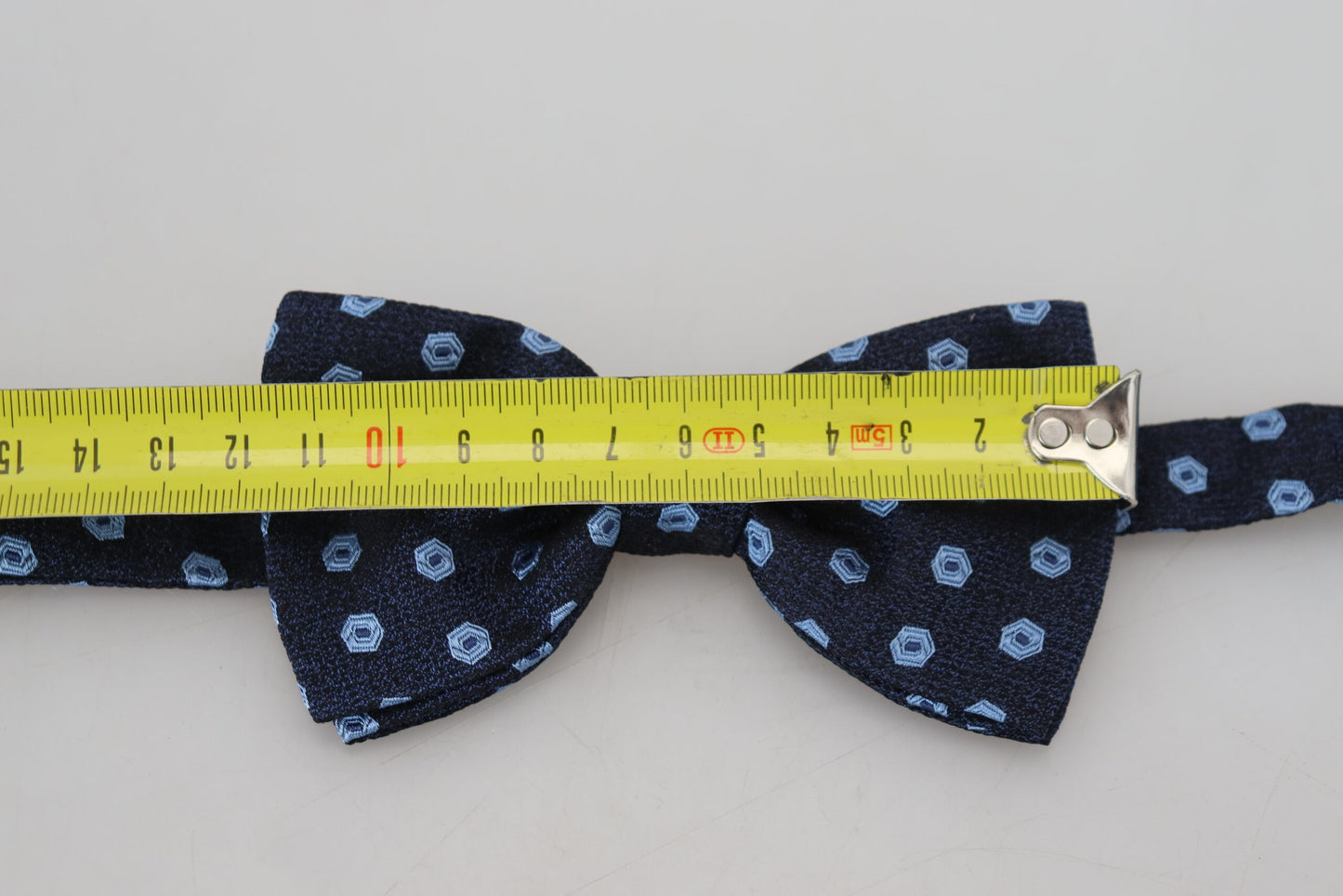 Dolce & Gabbana Elegant Blue Patterned Silk Bow Tie