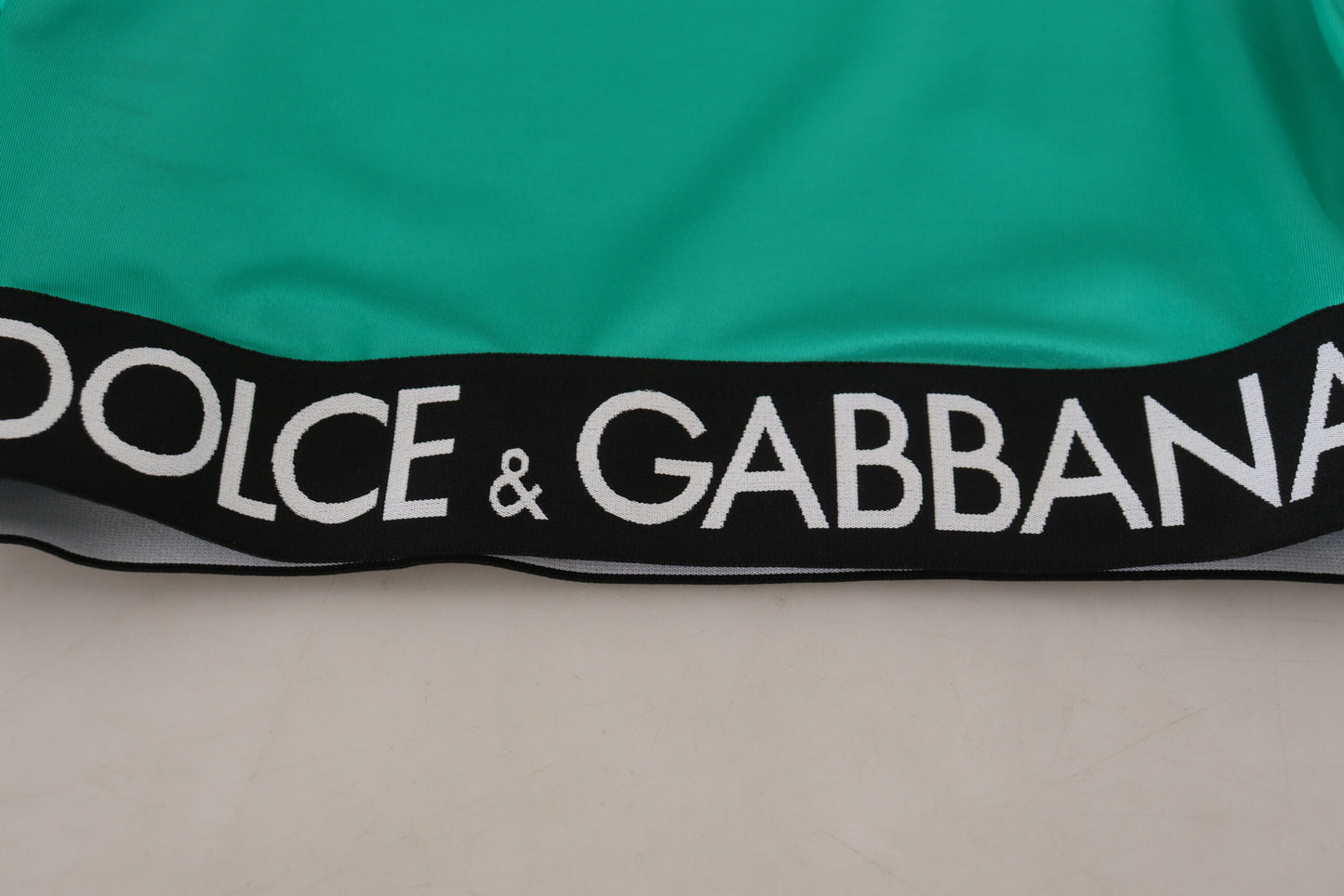 Dolce & Gabbana Emerald Elegance Casual Crop Top