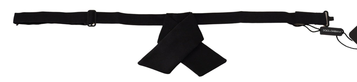 Dolce & Gabbana Sleek Silk Black Tied Bow Tie