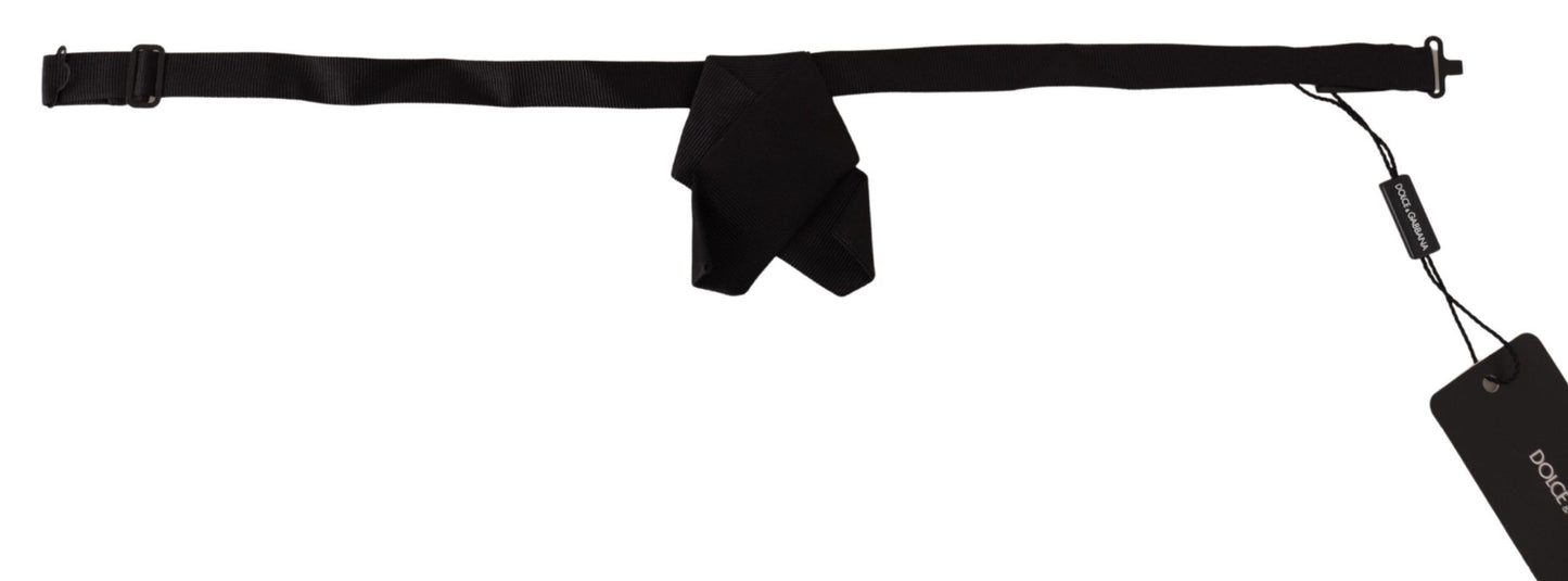 Dolce & Gabbana Sleek Silk Black Tied Bow Tie