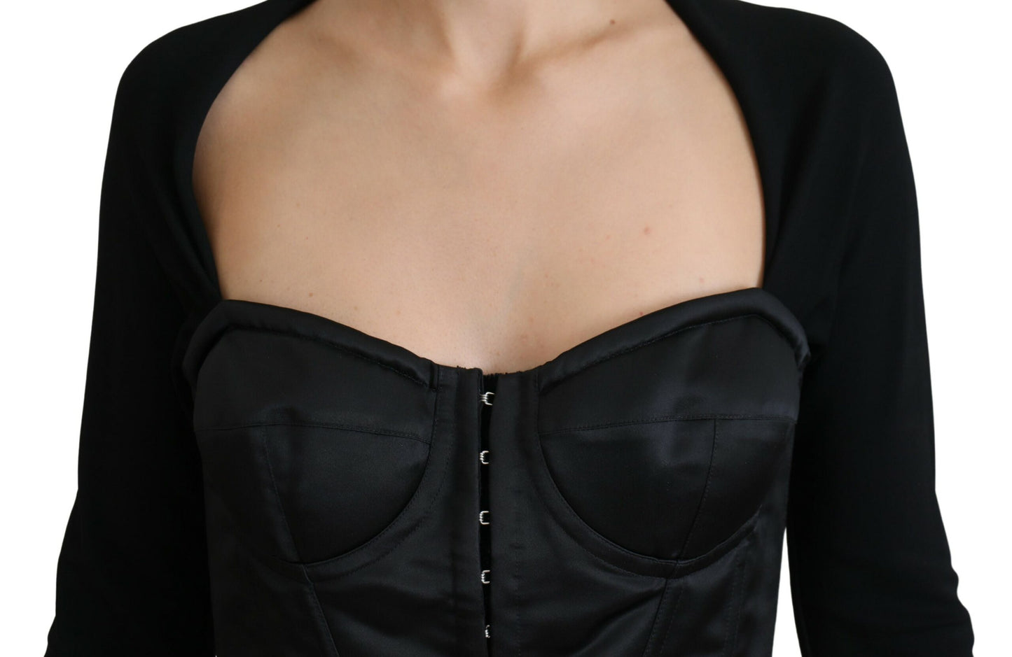 Dolce & Gabbana Elegant Black Long-Sleeved Bodice Top