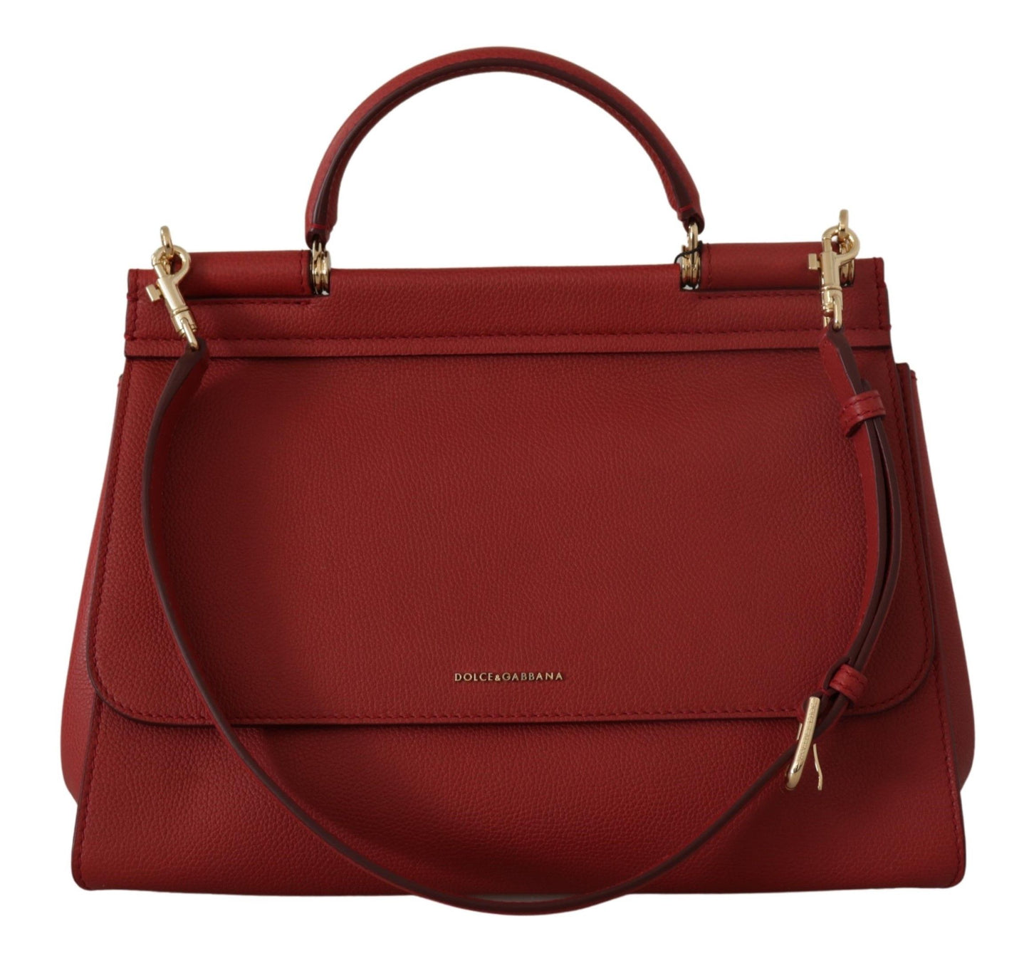 Dolce & Gabbana Dolce & Gabbana Red Leather Hand Shoulder SICILY  Women Bag