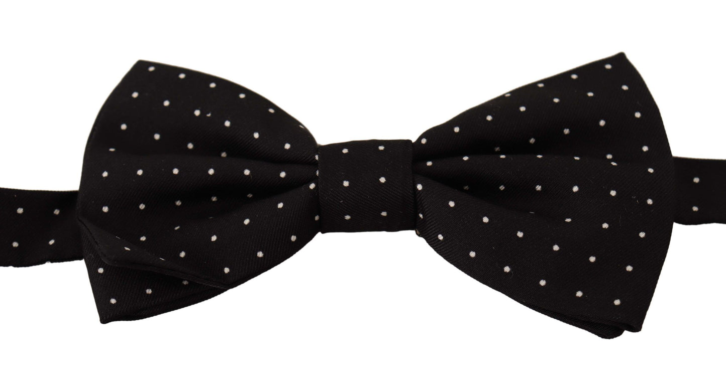 Dolce & Gabbana Elegant Polka Dot Silk Bow Tie