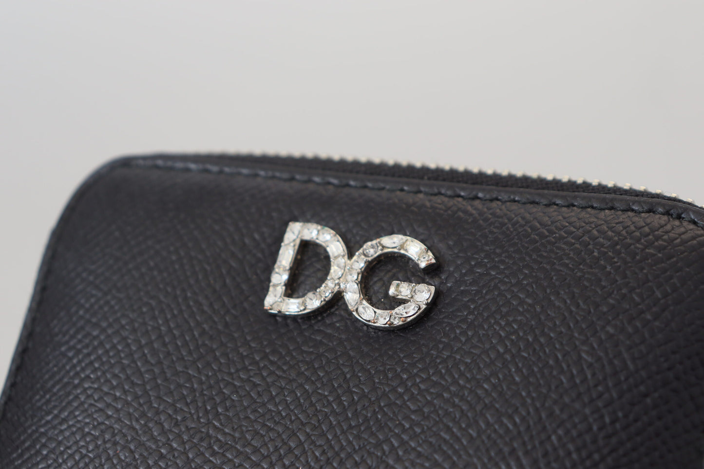 Dolce & Gabbana Elegant Leather Continental Wallet - Black with Silver Details