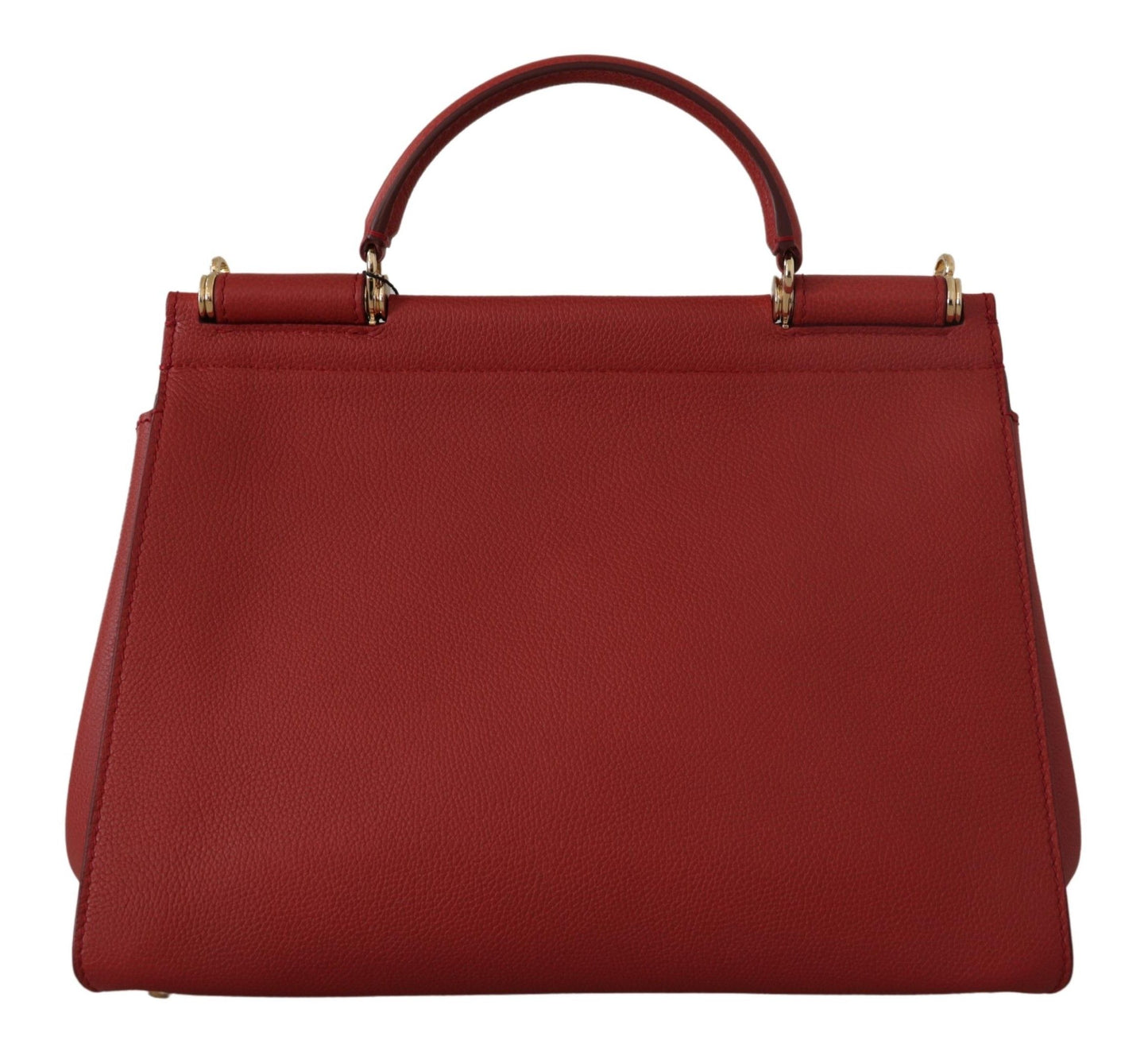 Dolce & Gabbana Chic Red Leather Sicily Shoulder Bag