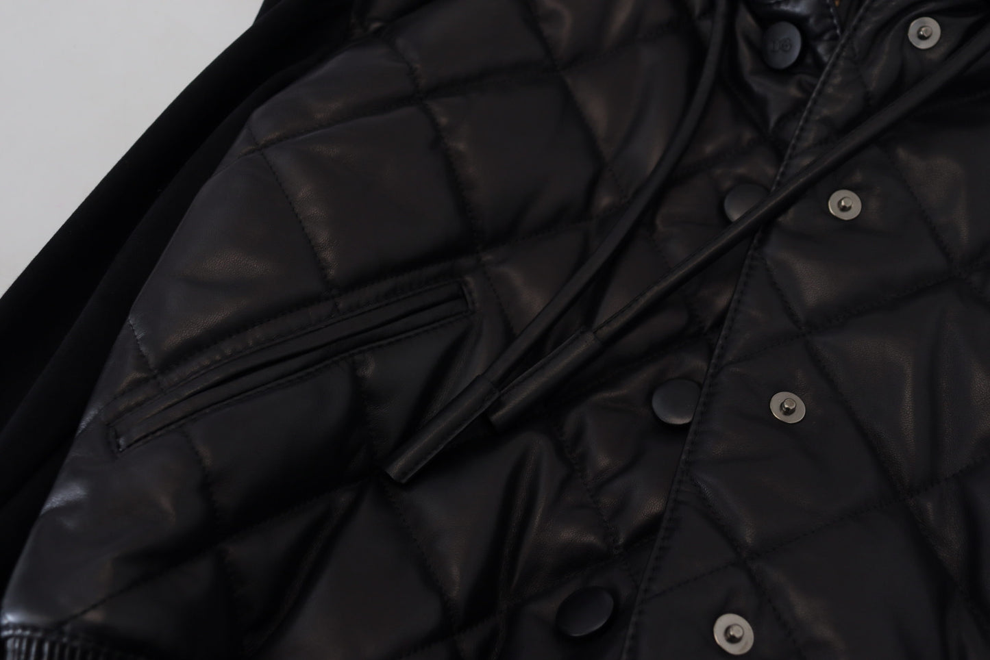 Dolce & Gabbana Elegant Quilted Leather Jacket with Hood