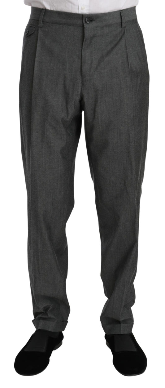 Dolce & Gabbana Elegant Gray Dress Pants for Sophisticated Style