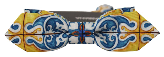 Dolce & Gabbana Majolica Print Silk Bow Tie