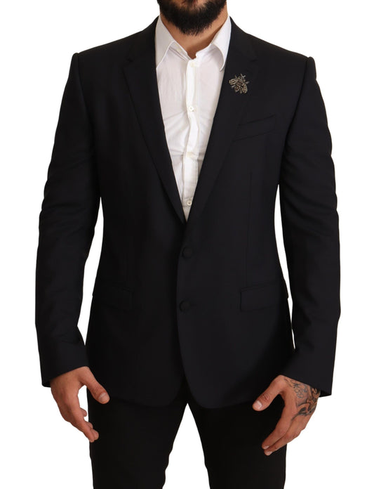 Dolce & Gabbana Elegant Slim Fit Embroidered Blazer