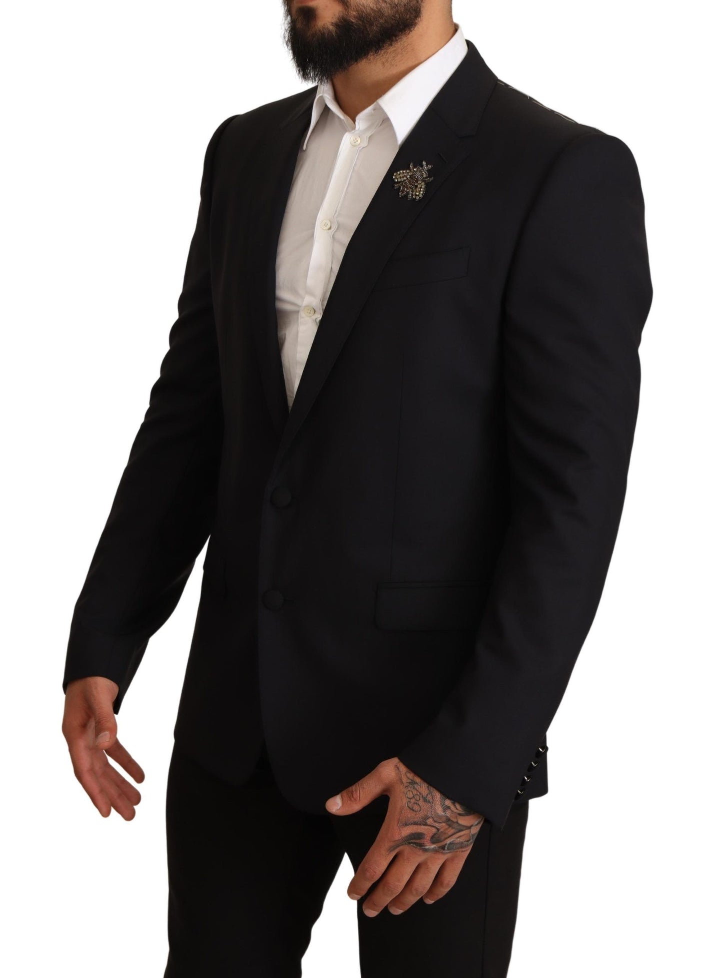 Dolce & Gabbana Elegant Slim Fit Embroidered Blazer