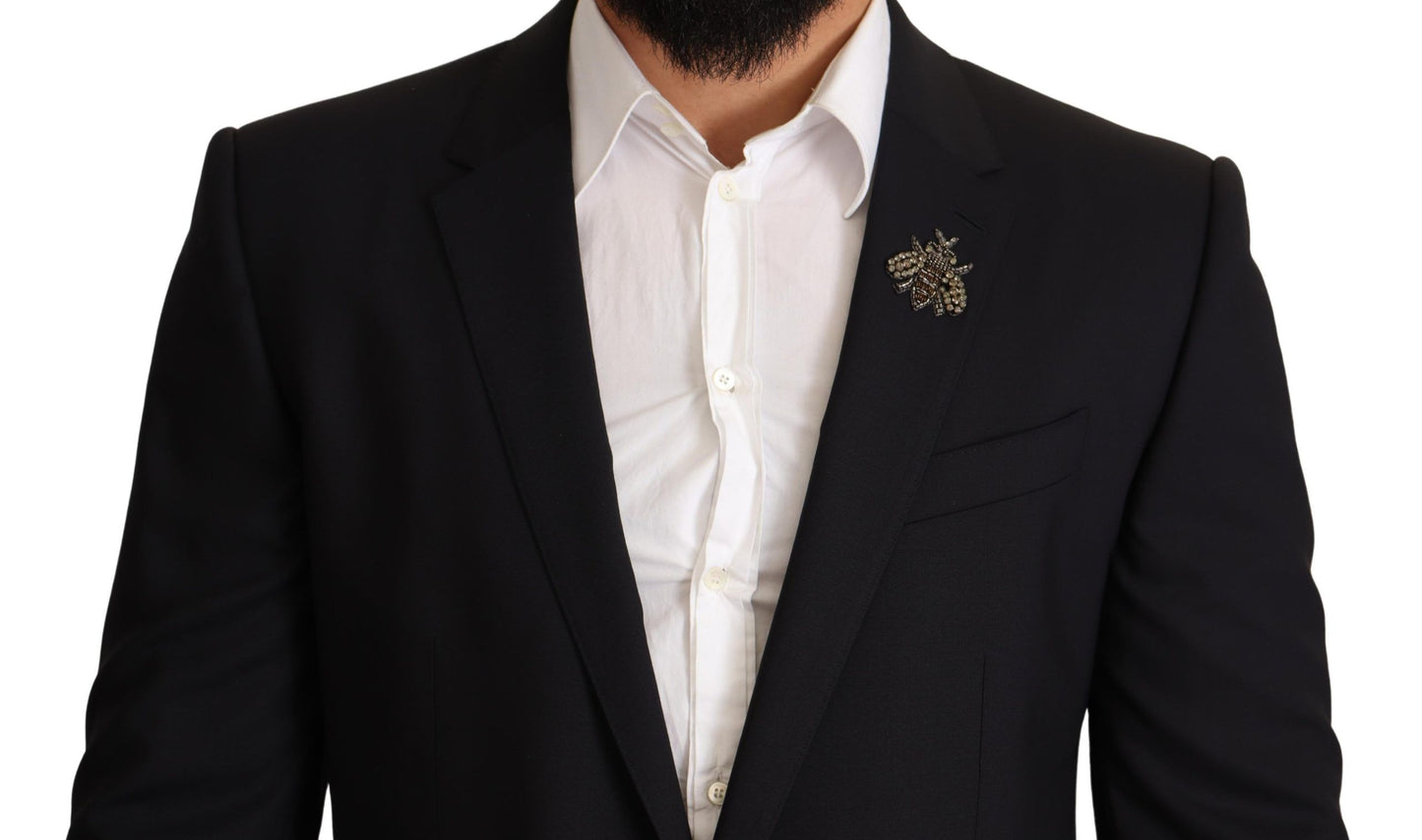 Dolce & Gabbana Elegant Slim Fit Embroidered Blazer