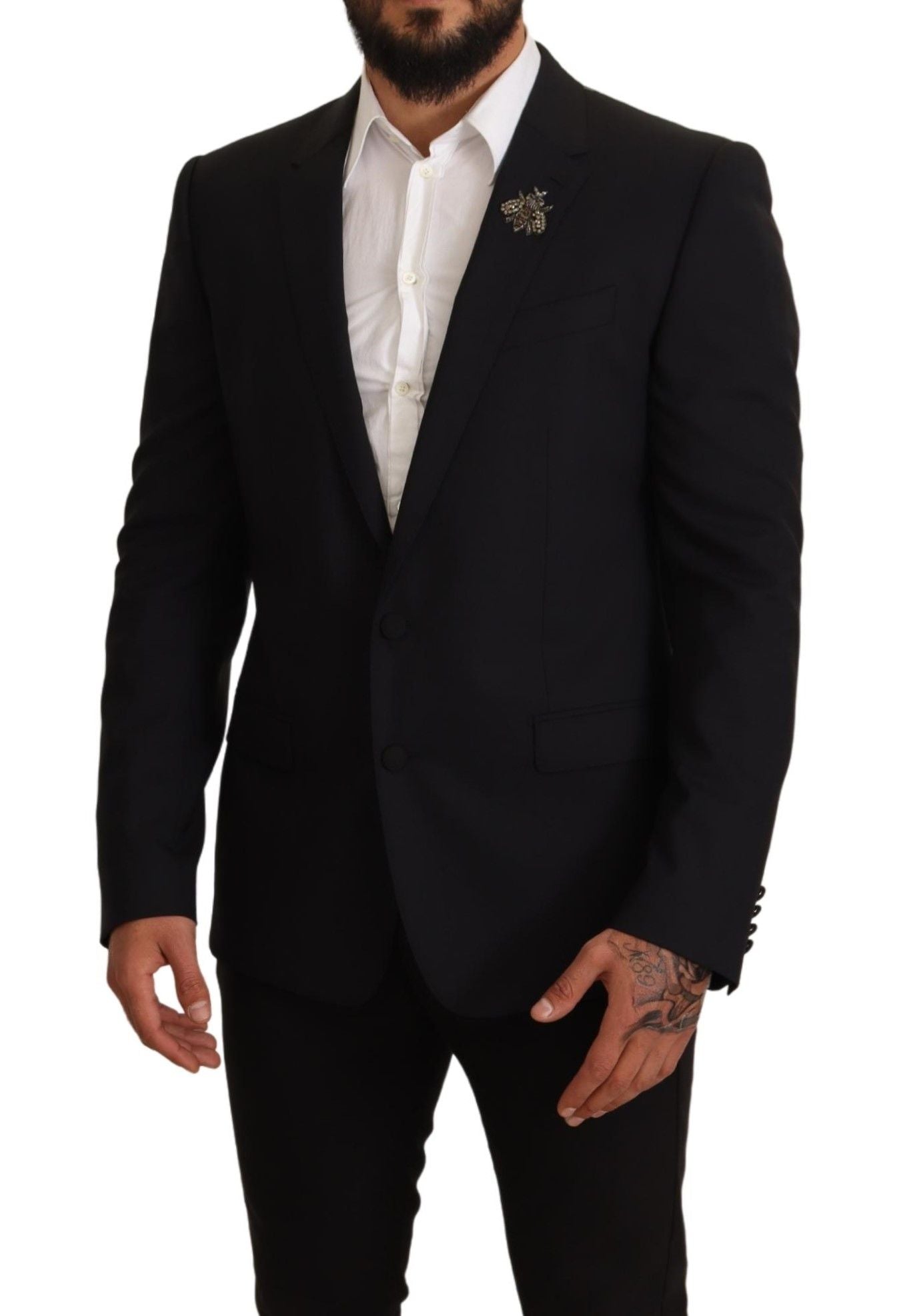 Dolce & Gabbana Elegant Slim Fit Embroidered Blazer