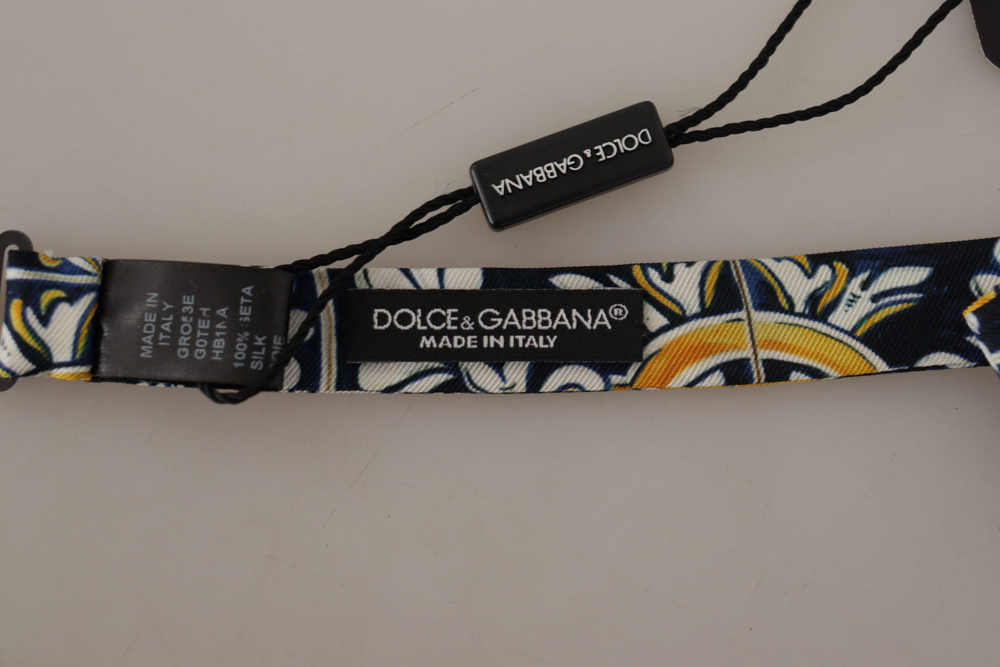 Dolce & Gabbana Exclusive Majolica Print Silk Bow Tie