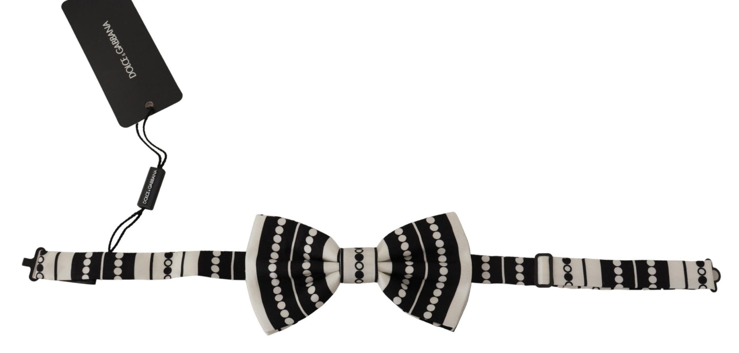 Dolce & Gabbana Elegant Polka Dot Silk Bow Tie