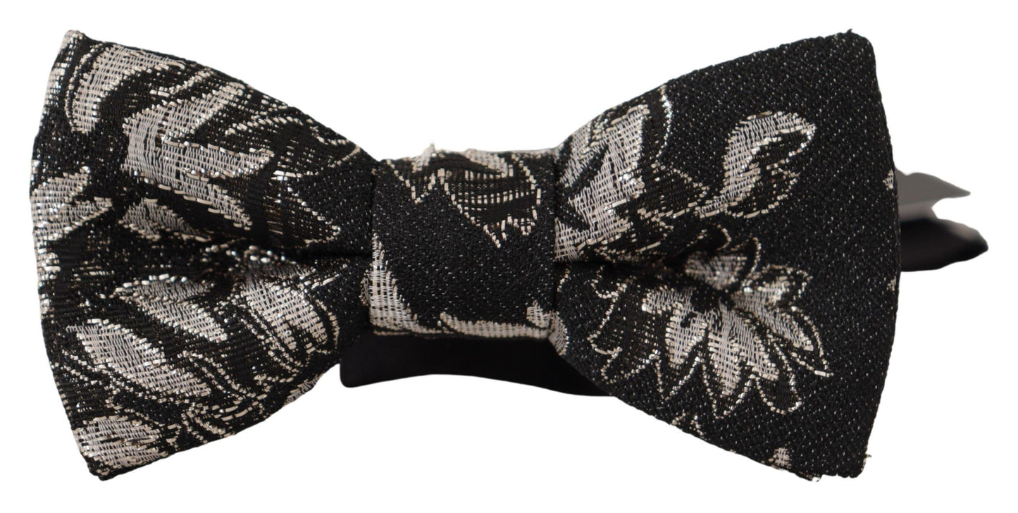 Dolce & Gabbana Elegant Black Fantasy Pattern Bow Tie