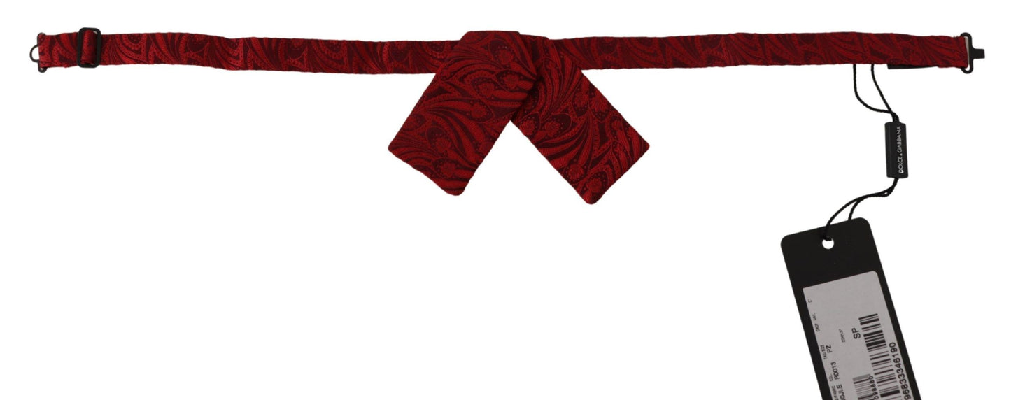 Dolce & Gabbana Elegant Silk Red Bow Tie