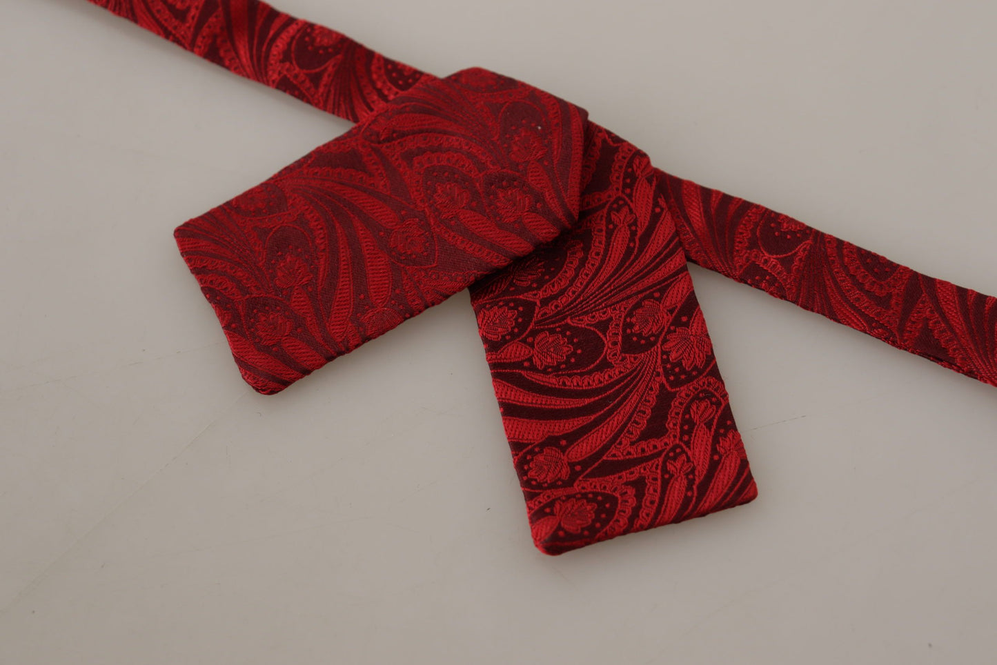 Dolce & Gabbana Elegant Silk Red Bow Tie