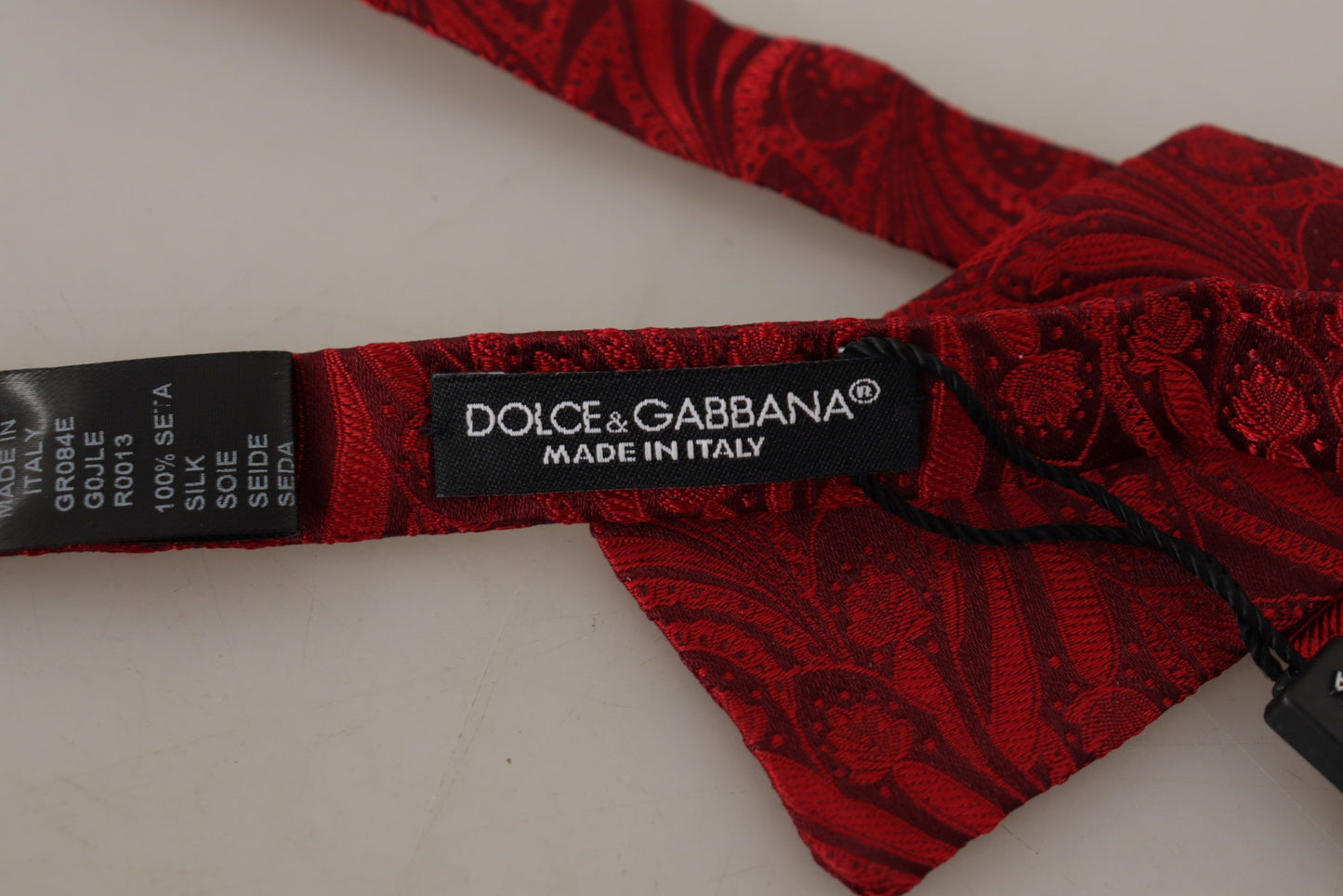 Dolce & Gabbana Elegant Silk Red Bow Tie