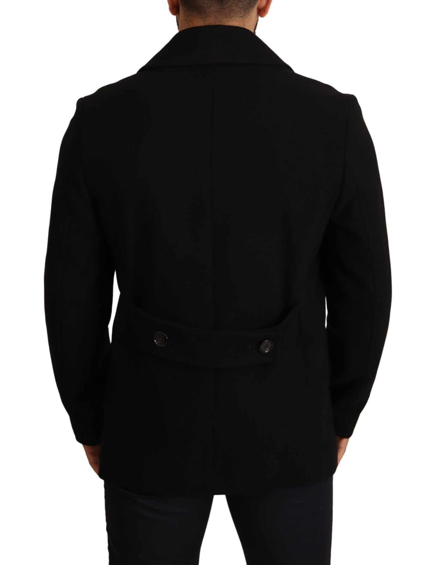 Dolce & Gabbana Elegant Double Breasted Wool-Blend Pea Coat