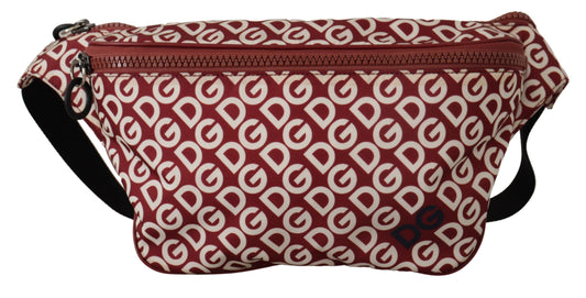 Dolce & Gabbana Glamorous Red Logo Waist Bag Fanny Pack