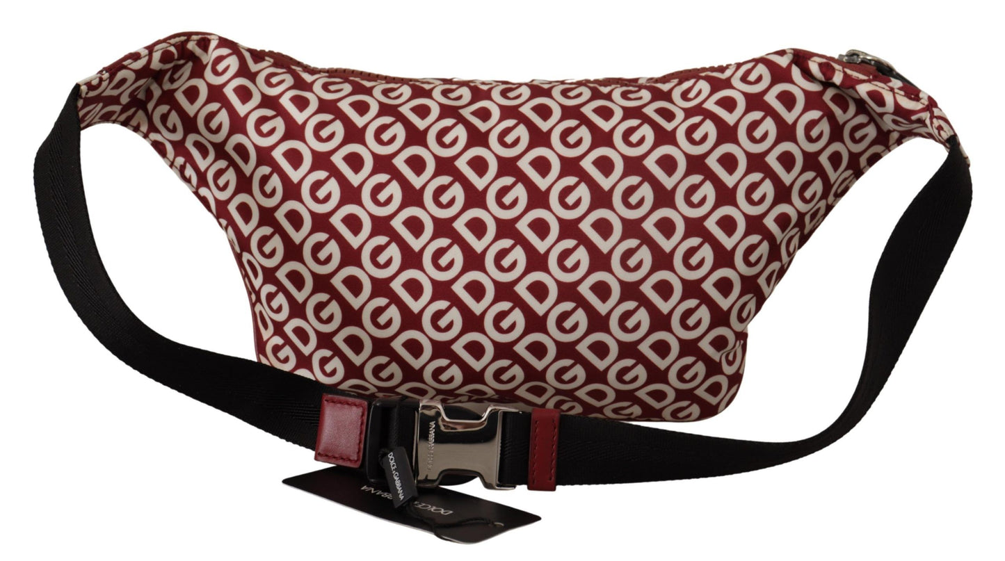 Dolce & Gabbana Glamorous Red Logo Waist Bag Fanny Pack