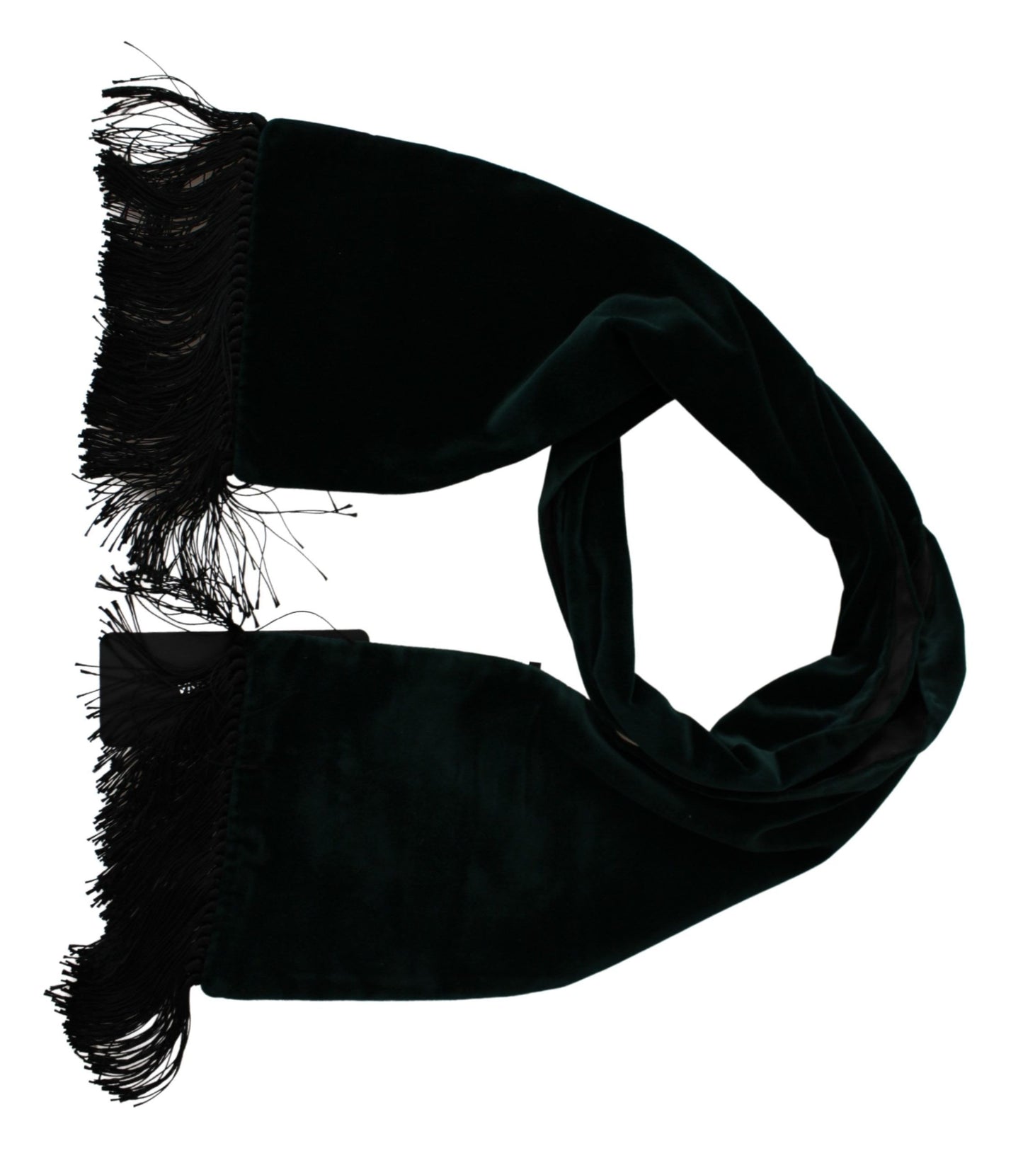 Dolce & Gabbana Elegant Dark Green Cotton Silk Men's Scarf