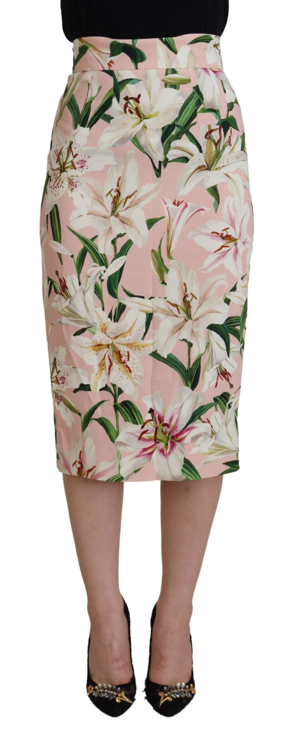 Dolce & Gabbana Elegant Floral Print Pencil Skirt