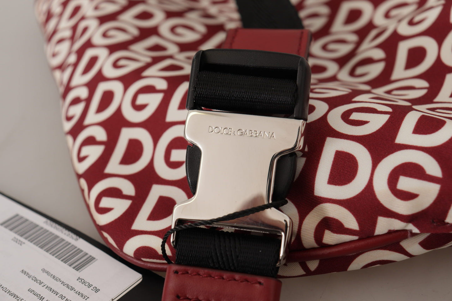 Dolce & Gabbana Glamorous Red Logo Waist Bag Fanny Pack