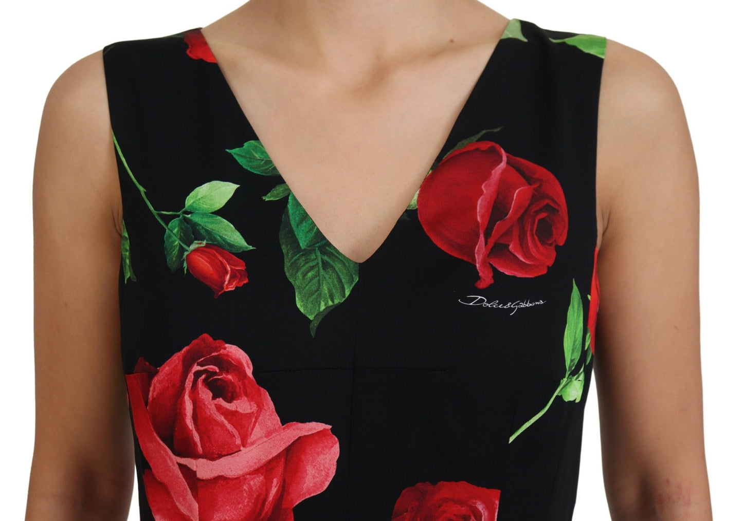 Dolce & Gabbana Elegant Floral Sheath Midi Dress