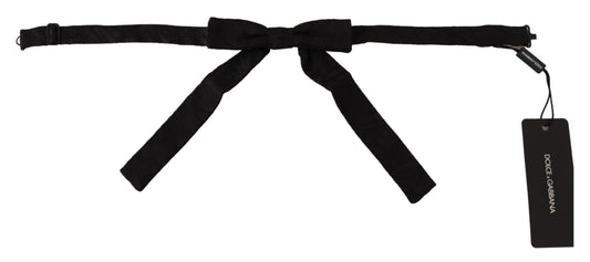 Dolce & Gabbana Elegant Black Silk Bow Tie