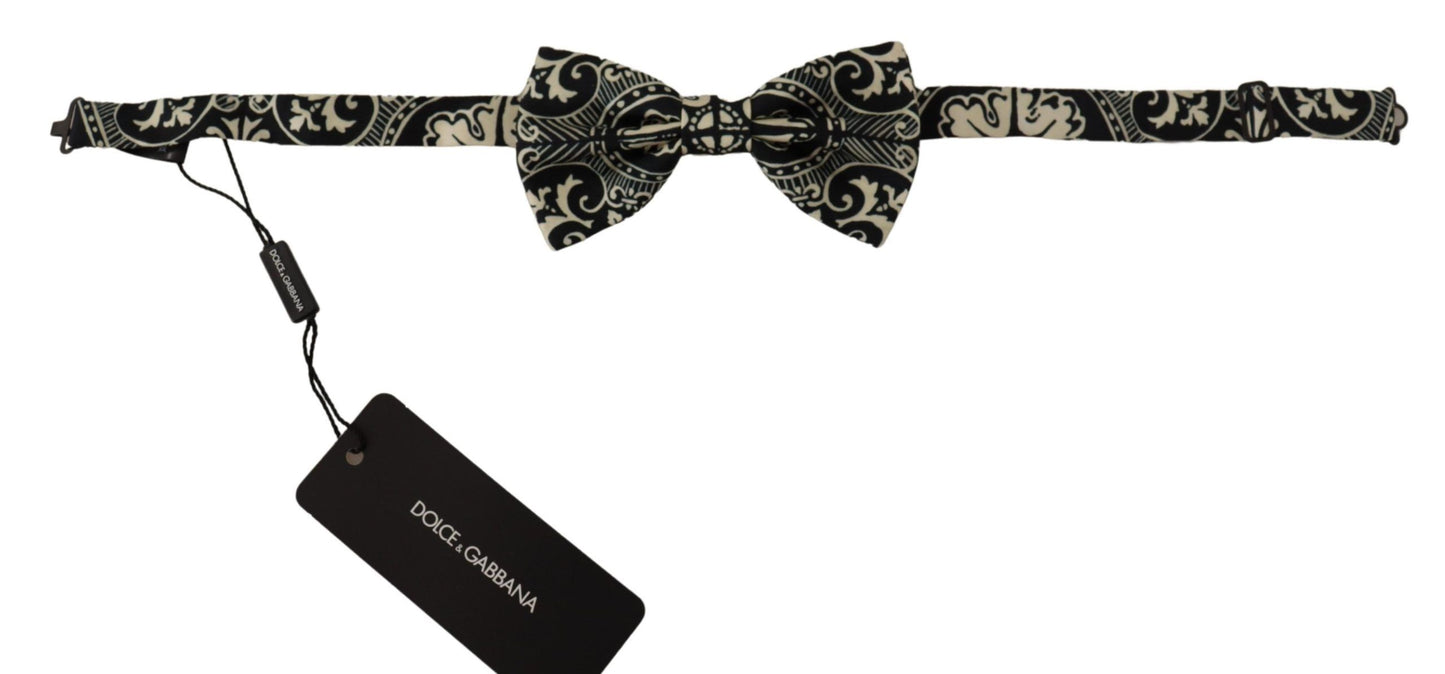 Dolce & Gabbana Elegant Black Silk Bow Tie