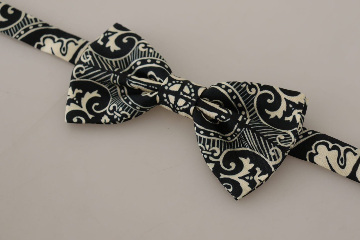 Dolce & Gabbana Elegant Black Silk Bow Tie