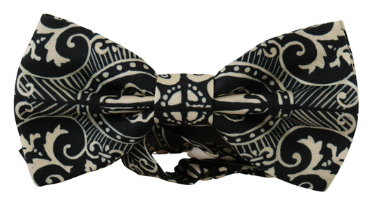 Dolce & Gabbana Elegant Black Silk Bow Tie