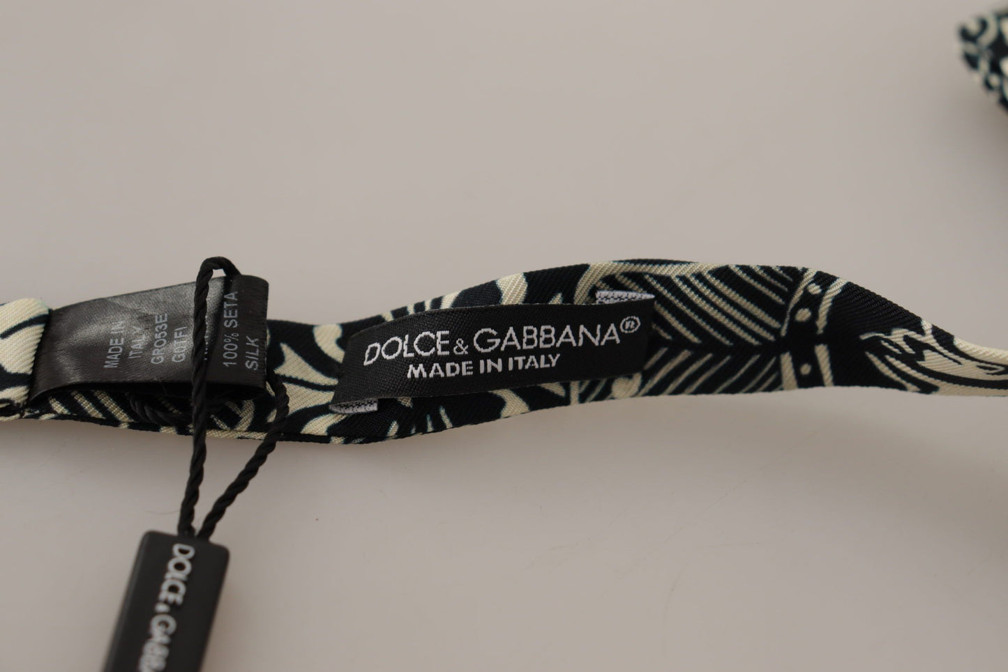 Dolce & Gabbana Elegant Black Silk Bow Tie