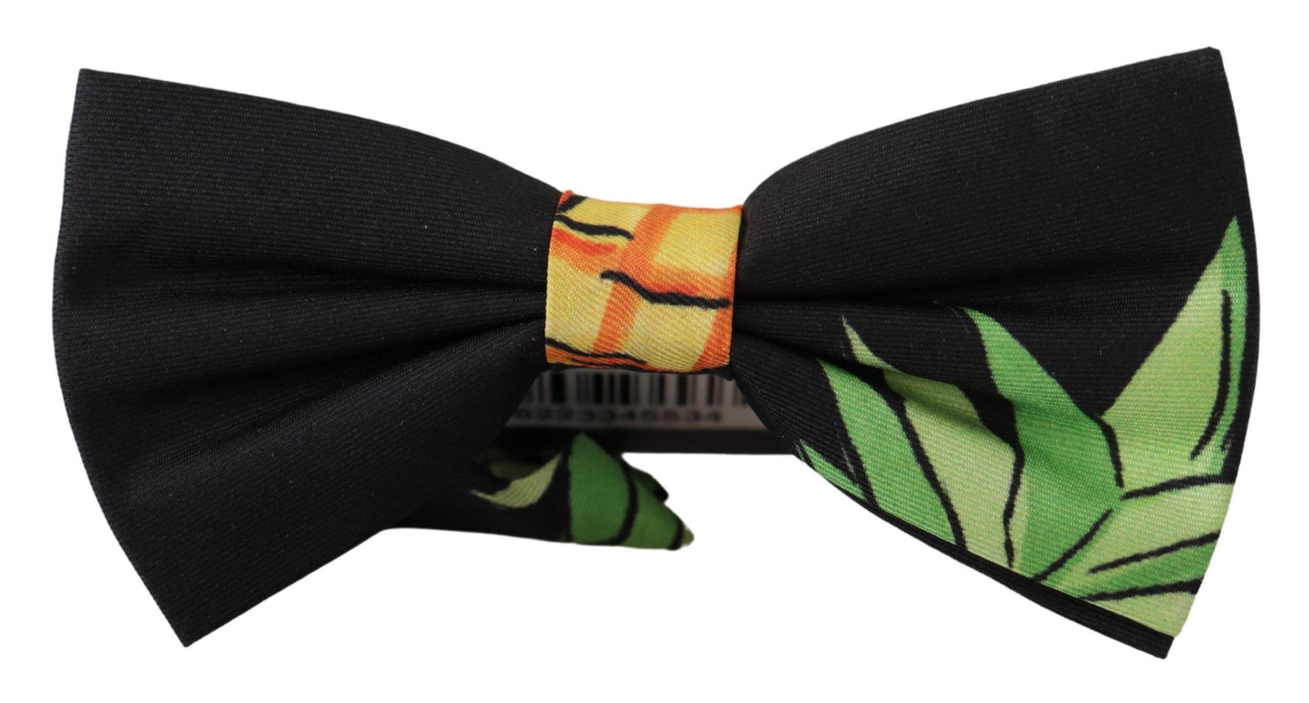 Dolce & Gabbana Elegant Black Silk Bow Tie