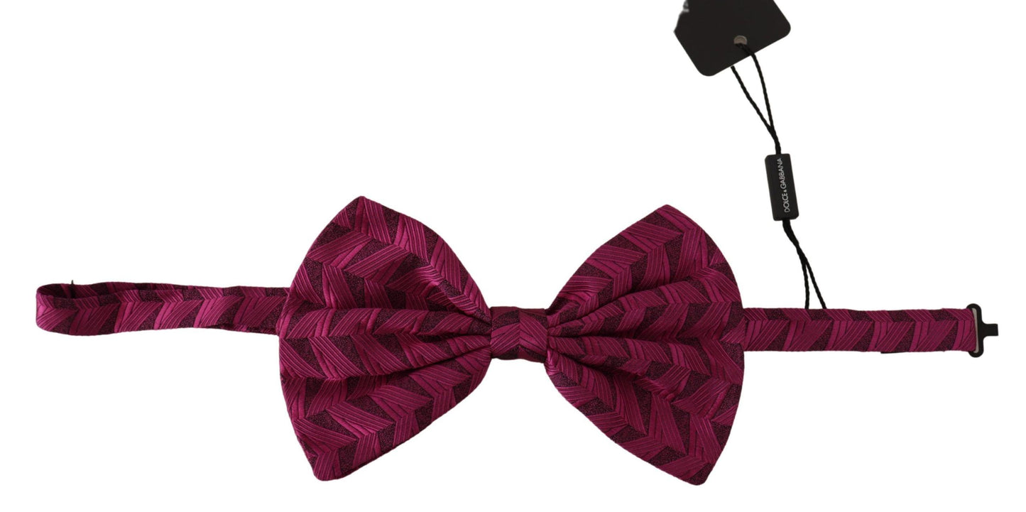 Dolce & Gabbana Elegant Pink Silk Bow Tie