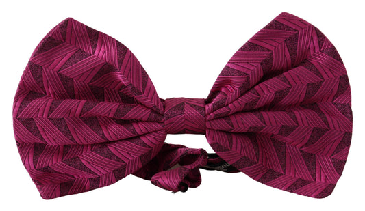 Dolce & Gabbana Elegant Pink Silk Bow Tie