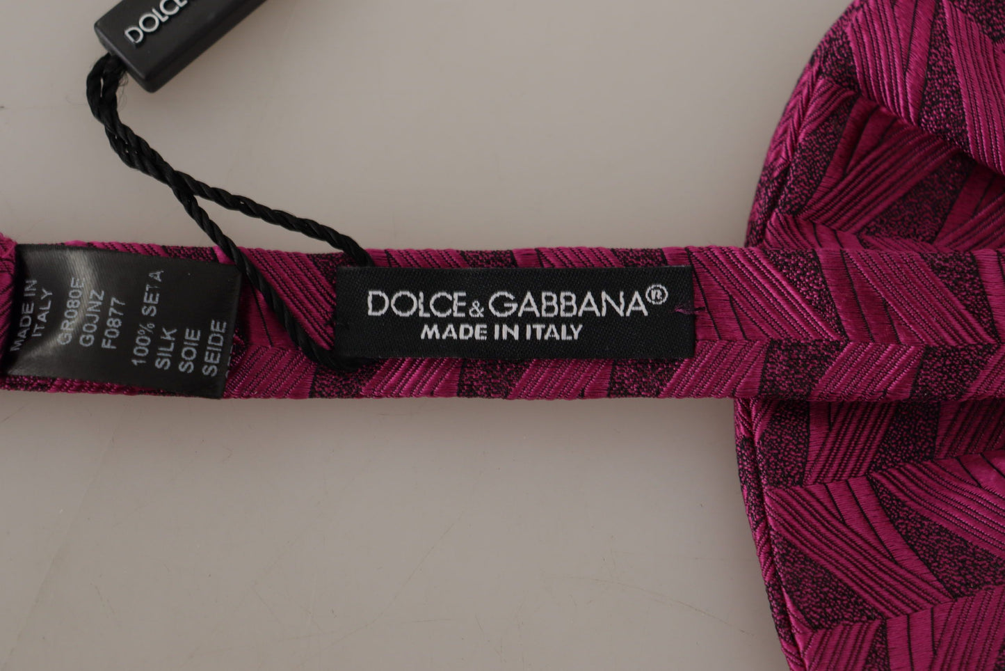 Dolce & Gabbana Elegant Pink Silk Bow Tie