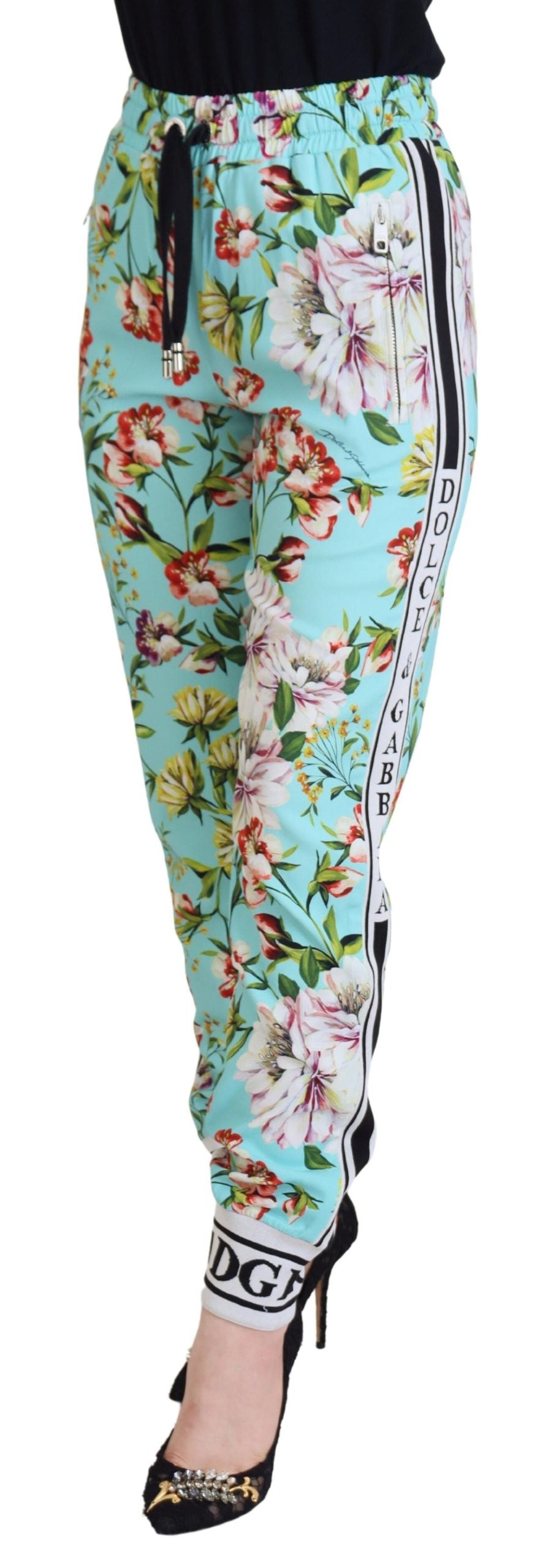 Dolce & Gabbana Multicolor Floral Sweatpants Pants