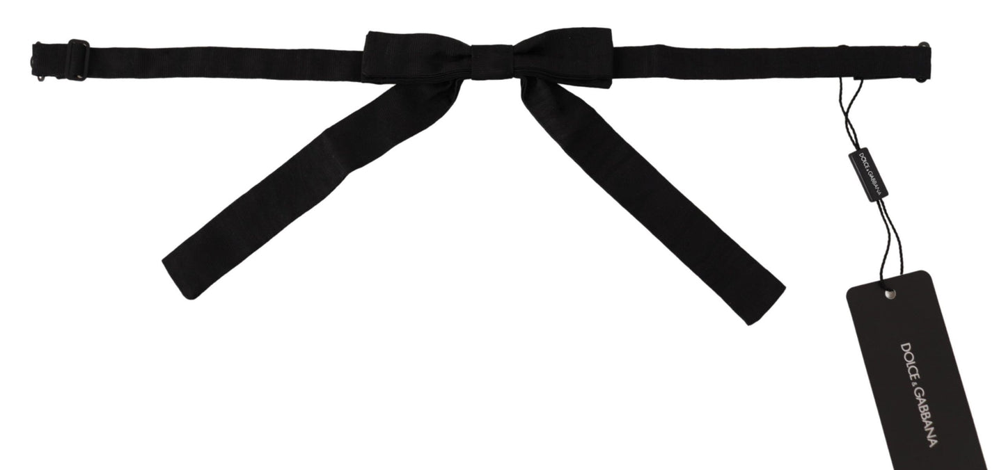 Dolce & Gabbana Elegant Silk Black Bow Tie