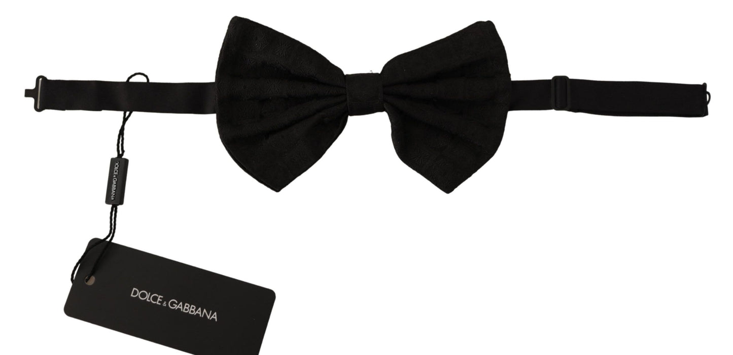 Dolce & Gabbana Elegant Silk Black Bow Tie