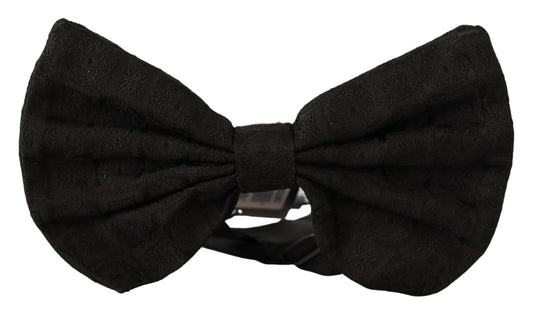 Dolce & Gabbana Elegant Silk Black Bow Tie