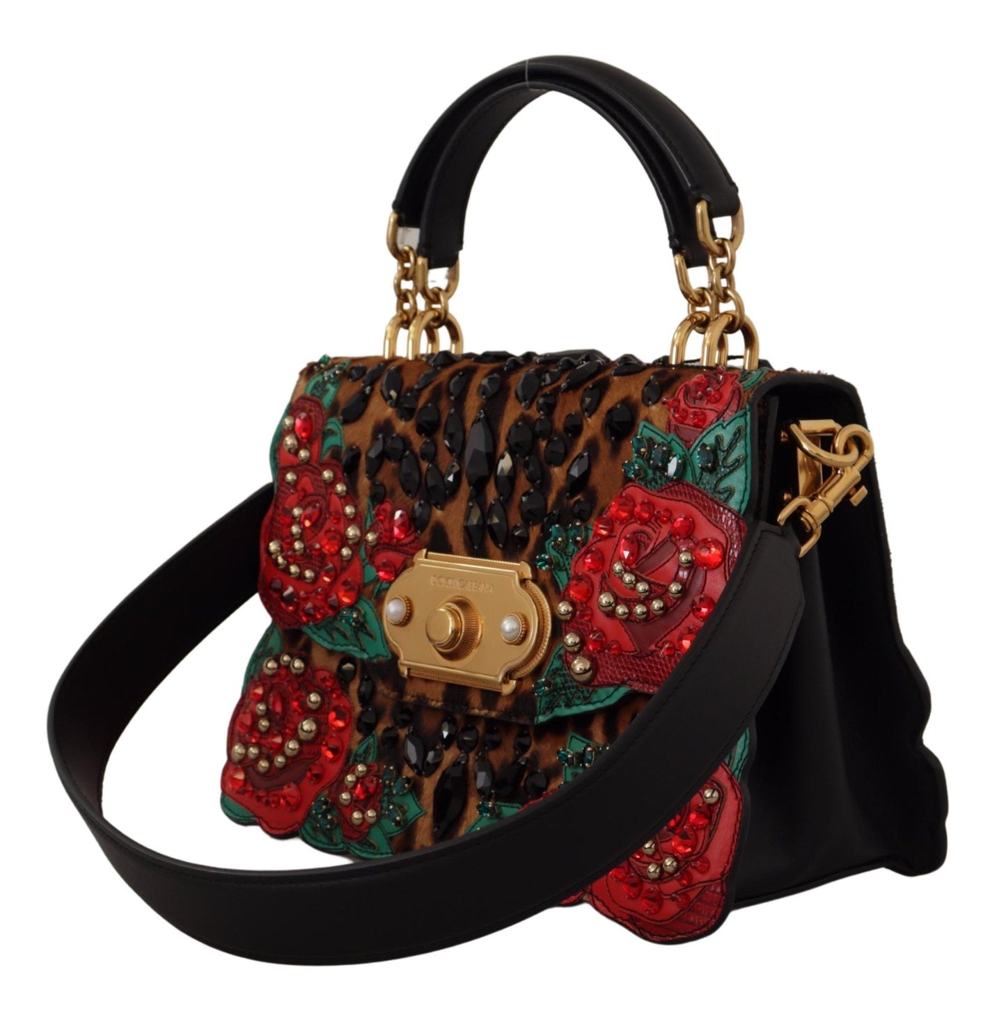 Dolce & Gabbana Exquisite Welcome Leather Shoulder Bag