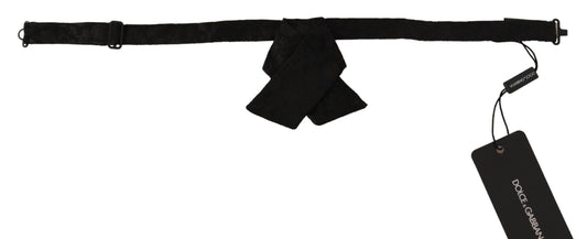 Dolce & Gabbana Elegant Black Silk Bow Tie